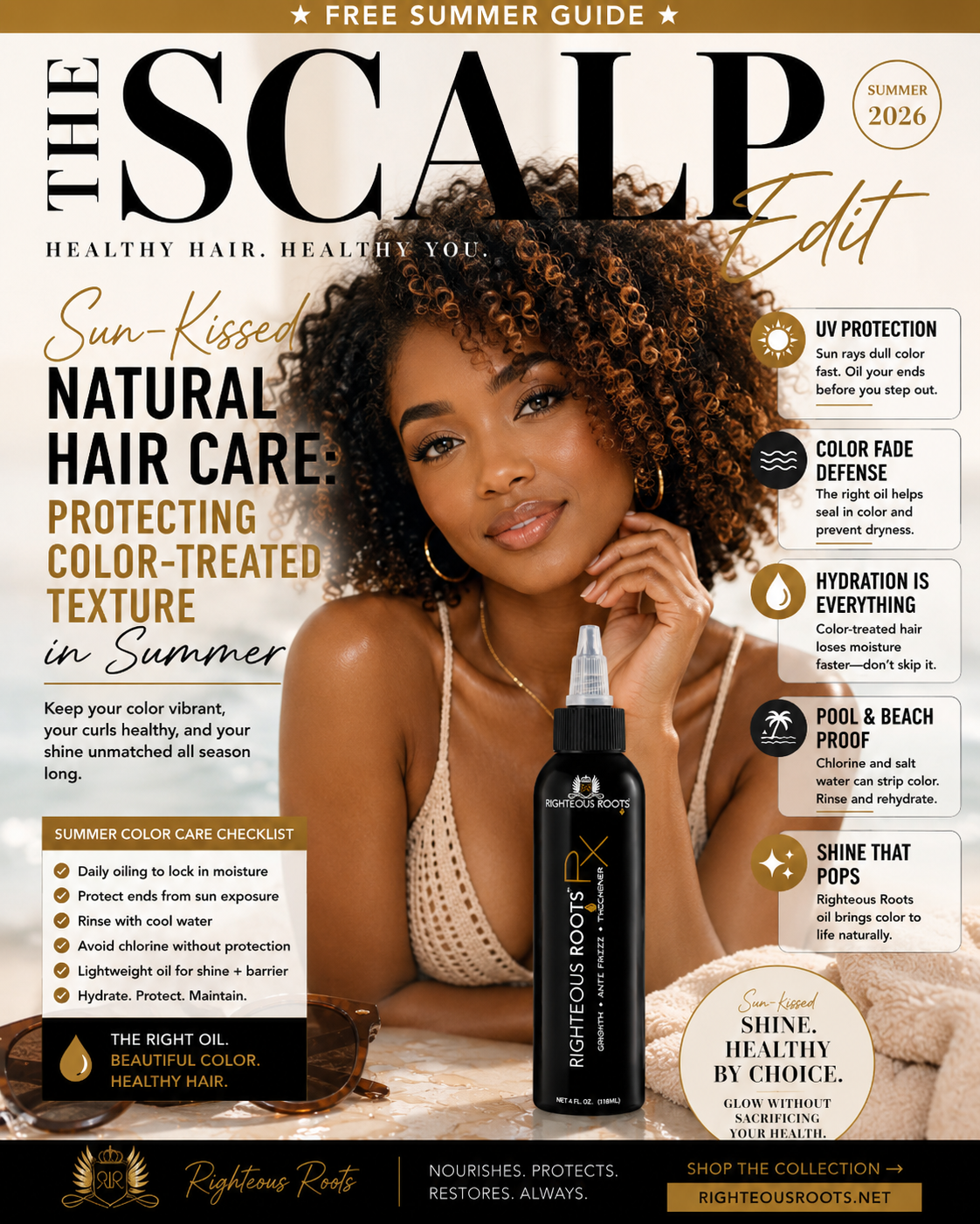 Sun-Kissed Natural Hair Care: Protecting Color-Treated Texture in Summer