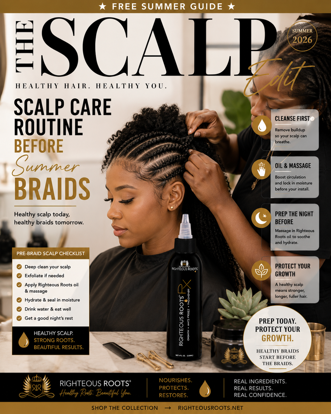 Scalp Care Routine Before Summer Braids