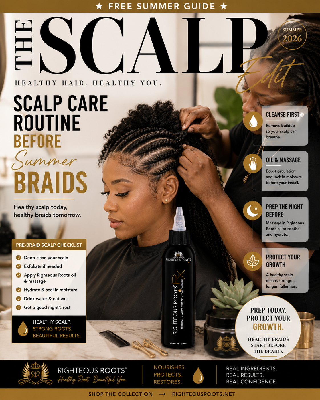 Scalp Care Routine Before Summer Braids