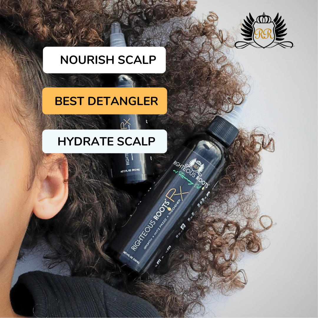 The Secret to Gorgeous Curly Hair : Righteous Roots Detangling Conditioner and Oil