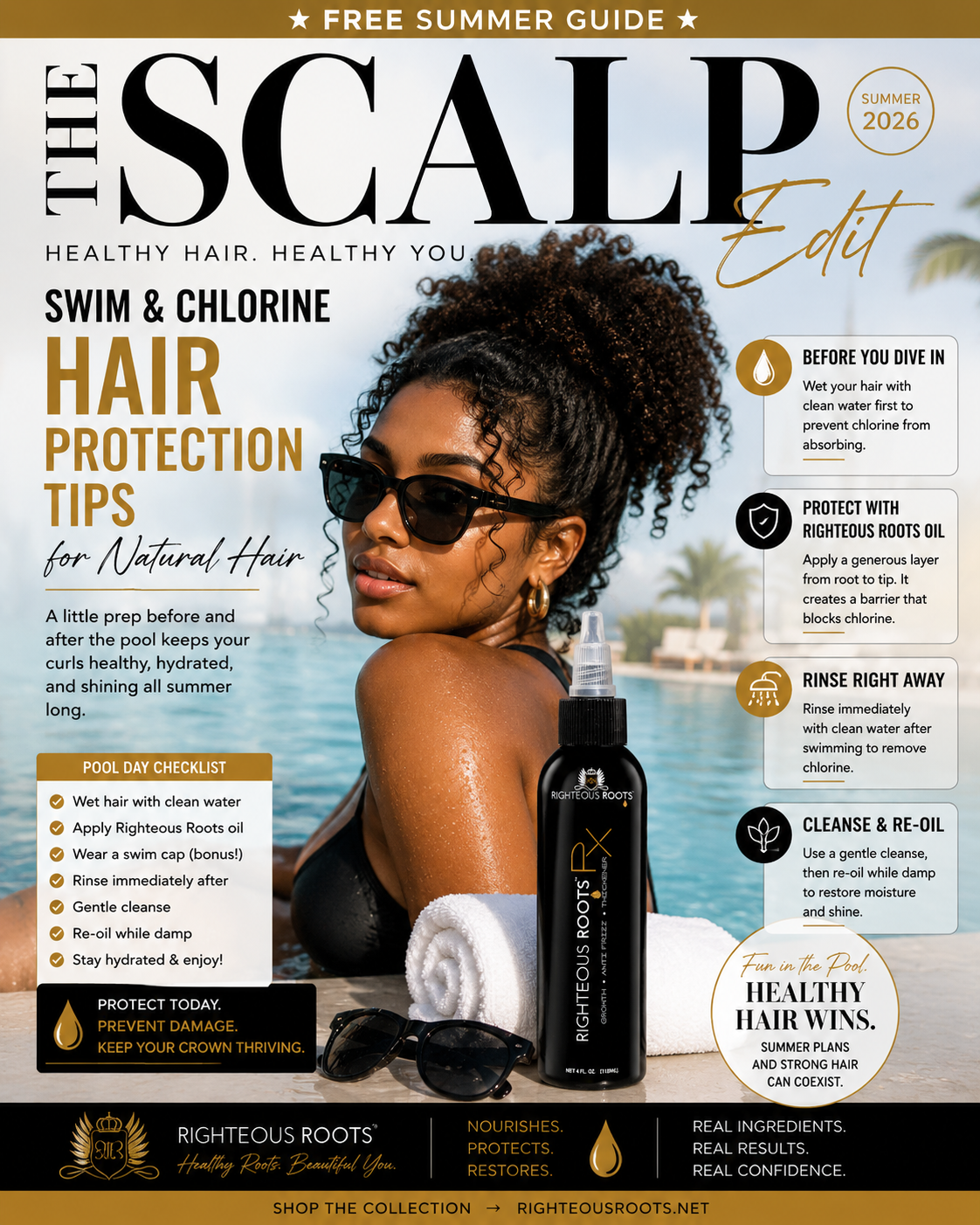 Swim & Chlorine Hair Protection Tips for Natural Hair