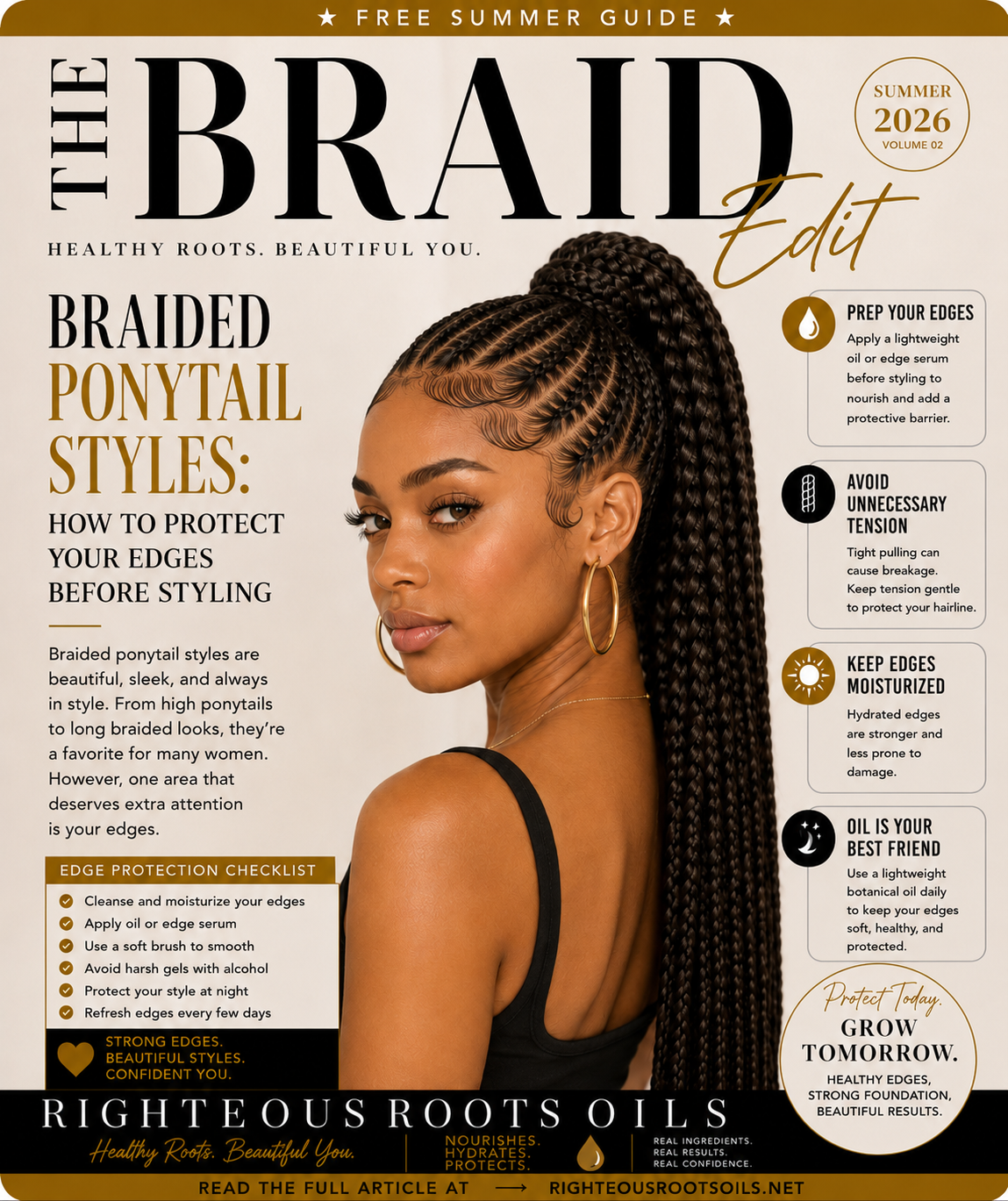 Braided Ponytail Styles: How to Protect Your Edges Before Styling